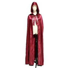 ケープ レディース 女性用 ハロウィン 仮装 フード付き マント ロング丈 アニメ キャラクター 二次元 コスプレ 衣装 パーティー イベント 豊富なカラー(x2)