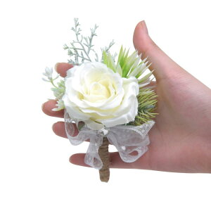 コサージュ ブローチ ハートモチーフ 麻紐 レトロ アンティーク ローズ 牡丹 ホワイト 結婚式 ウェディング パーティー フォーマル 入学式 卒業式 セレモニー ドレス スーツ アクセサリー
