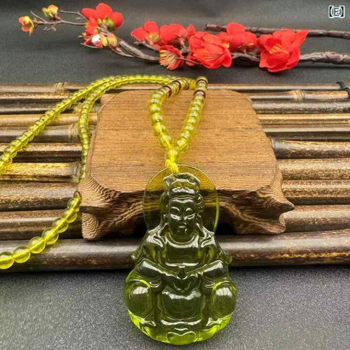 楽天市場】ネックレス 模造琥珀 レジン製 ティアドロップ ペンダント 