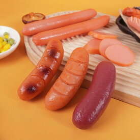 キーホルダー 食品サンプル ジョークグッズ リアル ソーセージ ホットドッグ ハム 肉類 PVC模型 いたずら 面白い おもしろグッズ ユニーク キーチェーン バッグチャーム 雑貨