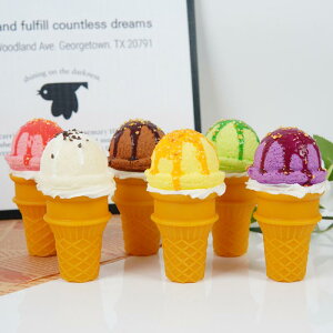 おもちゃ PU フェイクフード 食品サンプル ソフトクリーム コーン スクイーズ 低反発 やわらか ストレス解消 ディスプレイ 飾り(x5)