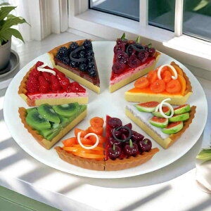食品模型 リアル 精巧 フェイク フルーツ カット 三角 ケーキ インテリア 飾り 撮影小道具 おもちゃ ケーキ店 ディスプレイ オブジェ PU製 PVC製(x5)