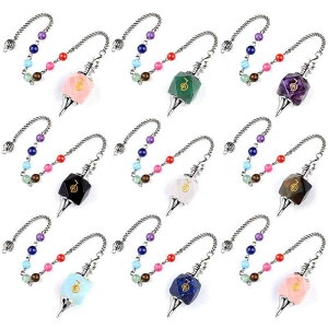 ペンデュラム 振り子 チャクラ チョクレイ 天然石 アメジスト アゲート ヒーリング パワーストーン 占い ダウジング スピリチュアル 瞑想 エネルギーワーク 癒し