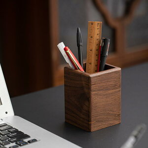 茶道具 ウォールナット 無垢材 木製 卓上収納ケース 筆立て ペンスタンド 茶刀 茶道六君子 小物入れ 小型 長方形 正方形 筒形