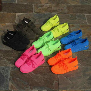 スニーカー レディース メッシュ フライニット 通気性 軽量 快適 速乾 ランニング ウォーキング カジュアル 普段使い ローカット ラウンドトゥ 春夏 ゴム底