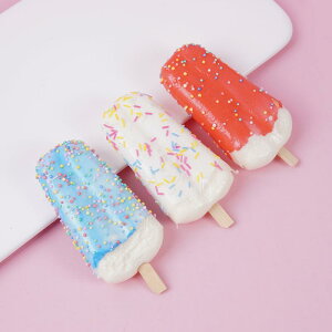 食品サンプル ソフトPU リアル アイスキャンディ ピーナッツ シュガースプレー 冷蔵庫マグネット 店舗ディスプレイ 撮影小道具(x2)