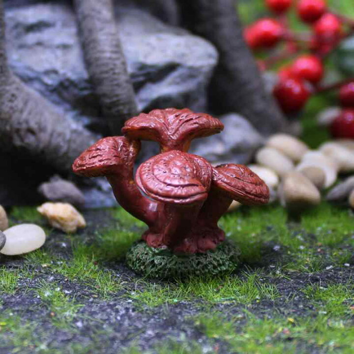 楽天市場】ミニチュア置物 霊芝 キノコ 模型 多肉植物 ガーデニング 