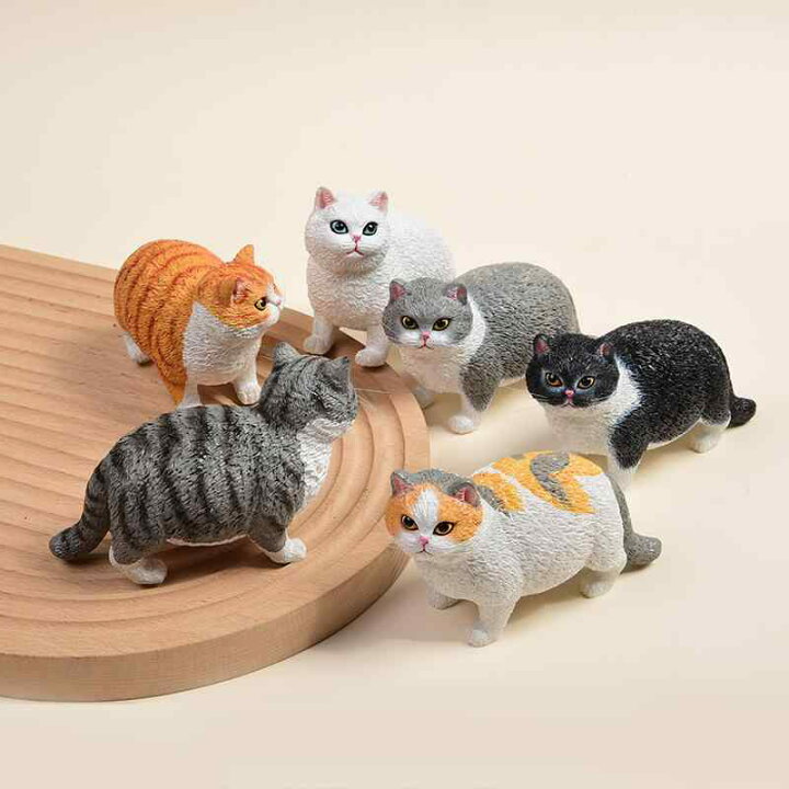 楽天市場】置物 猫 ネコ リアル 樹脂製 ミニチュア オブジェ かわいい 