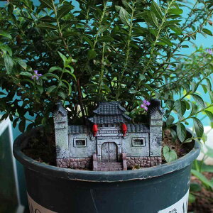 ガーデニング置物 江南 古門 ミニチュア オーナメント 樹脂製 多肉植物 盆栽 苔テラリウム 情景造り 園芸装飾 オブジェ 屋外用 庭 ベランダ