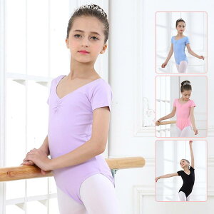 ダンスウェア キッズ 女の子 半袖 レオタード 春夏 バレエ 中国舞 練習着 レッスンウェア ふわふわ チュールスカート コットン 綿 かわいい プリンセス