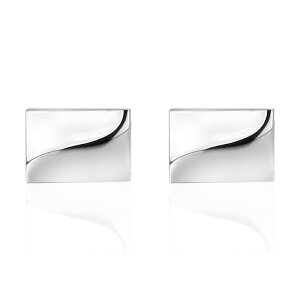 カフスボタン メンズ フレンチカフス ビジネス フォーマル 結婚式 パーティー 欧米スタイル エナメル 波型 ウェーブ模様 ホワイト 高級感 電気メッキ加工