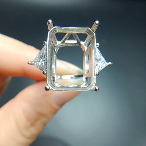 指輪 レディース S925 シルバー925 フリーサイズ 空枠 長方形 面取り 普段使い 18K 電気メッキ ホワイトゴールド ローズゴールド イエローゴールド 高級感 上品