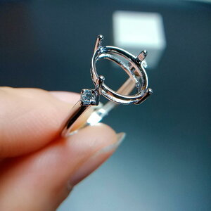 指輪 レディース S925 シルバー オーバル 8ミリ 10ミリ 空枠 フリーサイズ シンプルデザイン 18KGP ホワイトゴールド ローズゴールド イエローゴールド ファッション オフィス カジュアル 通勤