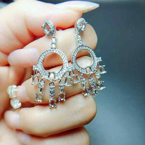 空枠 ピアス レディース 高級感 エレガント シルバー925 プラチナカラーコーティング ゴールドカラー 楕円形 ドロップピアス ジルコニア かわいい