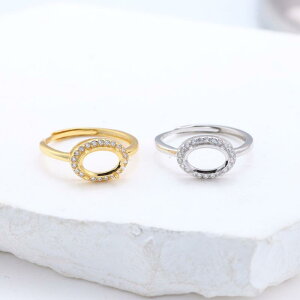 指輪 空枠 シルバー925 開口式 フリーサイズ サイズ調整可能 蜜蝋 アンバー 翡翠 ジェイド 天然石 パワーストーン シンプル デザイン プラチナカラー ゴールドカラー 普段使い カジュアル フ