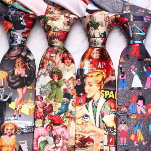 ネクタイ メンズ ポリエステル シルク ビジネス フォーマル カジュアル 結婚式 パーティー キャラクター柄 オフィス 通勤用 プレゼント ギフト