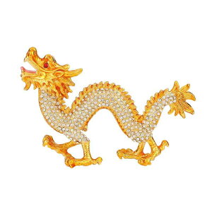 ジュエリーボックス アクセサリーケース 中国 龍 ドラゴン 七宝焼 エナメル メタル製 現代アート インテリア 置物 装飾品 上質 精巧 優雅 卓上 玄関 リビング 寝室 イエロー