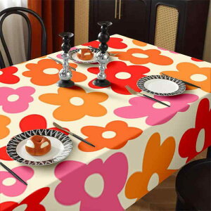 テーブルクロス 3Dデジタルプリント 立体感 ポリエステル製 長方形 食卓カバー テーブルカバー おしゃれ エレガント モダン シンプル 家庭用 業務用 ダイニング リビング 装飾 模様替え(x2)