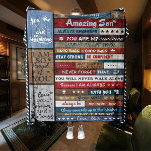 ブランケット フランネル ポリエステル デジタルプリント レトロ木目調 ソファカバー ひざ掛け お昼寝 冷房対策 青系 ギフト プレゼント(x2)