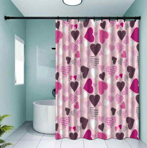 シャワーカーテン 浴室用 間仕切り バスルーム 防水 防カビ ポリエステル製 デジタルプリント モダン シンプル おしゃれ柄 穴あけ不要 取り付け簡単