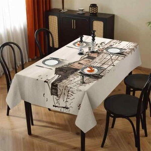 テーブルクロス 3Dデジタルプリント 長方形 ポリエステル 家庭用 食卓カバー ダイニング用 モダン シンプル エレガント おしゃれ 幾何学模様 装飾(x2)
