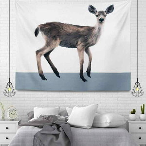 タペストリー かわいい 動物柄 壁掛け ウォールデコレーション おしゃれ シンプル ラインアート 北欧風 ポリエステル製 リビング 寝室 子供部屋 インテリア 飾り 目隠し マルチクロス