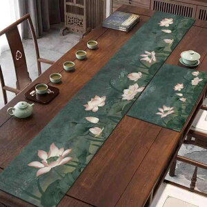 茶巾 和モダン 禅風 テーブルランナー 珪藻土 吸水速乾 家庭用 来客用 茶道マット 高級感 お手入れ簡単 ロング長方形 汚れ防止 インテリア(x2)