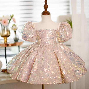 ドレス 女の子 ベビー キッズ 子供 フォーマル プリンセス お姫様 1歳 誕生日 バースデーパーティー フラワーガール ピアノ発表会 演奏会 衣装 高級感 ボリューム チュールスカート かわいい