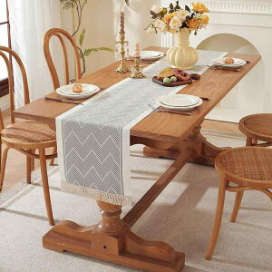 テーブルランナー 北欧風 高級感 ポリエステル製 綿麻調 厚手 おしゃれ 長方形 ストライプ柄 テーブルクロス サイドボードカバー リビング インテリア装飾
