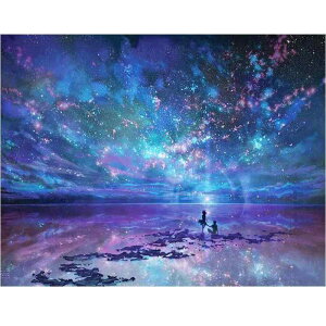 ダイヤモンドアート キット 5D 星空 DIY フル キャンバス 手作り 輝き きらめき シンプル リビング 寝室 玄関 インテリア 装飾絵画(x2)