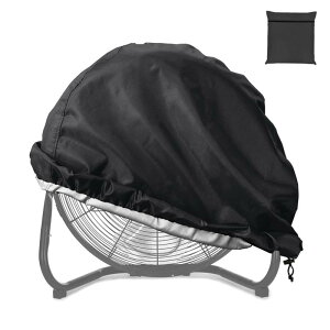 扇風機カバー 防塵 防水 オックスフォード生地 210D ポリエステル製 保護用覆い ブラック シンプル 人気モデル 通年利用 室内保管用ダスト覆い(x2)