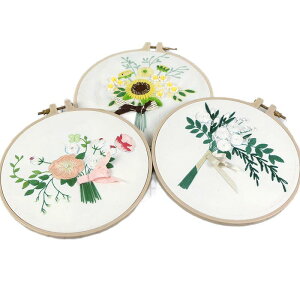 うちわ 刺繍キット 欧風 立体 リボン刺繍 糸刺繍 春夏秋冬 花束 ブーケ 手芸 ハンドメイド DIY インテリア 初心者向け 材料セット