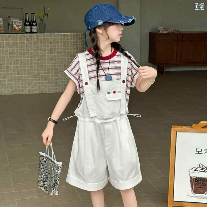 楽天市場】子供服 女の子 半袖 Tシャツ トップス ストライプ柄 
