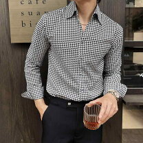 楽天市場】千鳥格子 長袖 ブルー シャツ メンズの通販
