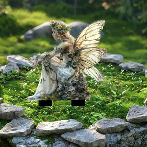 ガーデンピック アクリル製 ボヘミアン スタイル 精霊 フェアリー モチーフ 屋外 庭 植木鉢 飾り付け 春夏 ガーデンデコレーション 地面挿し(x2)