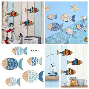 壁掛け飾り 夏インテリア マリンテイスト 熱帯魚 木製 プレート リビング 寝室 室内装飾 オーナメント 玄関 子供部屋 店舗用 ナチュラル 軽量