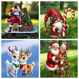 ガーデンピック アクリル製 赤系 屋外 庭 芝生 鉢植え 植物用 アメリカンカントリー風 イベント パーティー クリスマス ハロウィン デコレーション 地中差し込み式 オーナメント(x2)