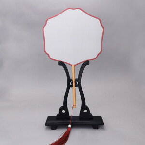 うちわ 団扇 無地 手作り DIY素材 描画 塗り絵 竹製 絹製 木製 タッセル付き 新中華風 古典柄 漢服 創作 工芸品 アート用