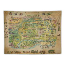 タペストリー スターデューバレー ゲーム地図 ビデオゲーム ポスター ウォールアート 壁掛け インテリア 部屋飾り 寝室 リビング 書斎 子供部屋 おしゃれな北欧スタイル ポリエステル製 長方形