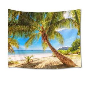 タペストリー 南国 リゾート ビーチ 風景 壁掛け ヤシの木 海 夏 インテリア リビング 寝室 書斎 子供部屋 大判 ポリエステル おしゃれ ウォールアート 洗える 癒し