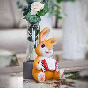 花瓶 ウサギ フラワーベース ドライフラワー 生け花 置物 リビング ダイニング テレビ台 オフィス デスク 卓上 インテリア おしゃれ かわいい ナチュラル エコ樹脂