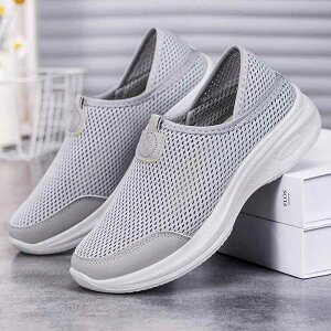 シューズ レディース 虫よけ メッシュ スリッポン 通気性 蒸れない 軽量 2way かかとが踏める カジュアル ラウンドトゥ ローヒール 普段使い 春夏 ブラック グレー ピンク 靴