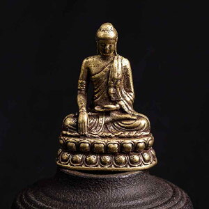 仏像 釈迦如来 達磨大師 中空 ミニチュア 真鍮製 置物 手のひらサイズ アンティーク調 精密彫刻 インテリア オブジェ 飾り 癒し 開運 縁起物