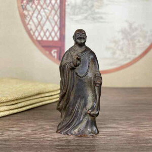 置物 仏像 星雲大師像 中国風 禅意 アンティーク調 レトロ ミニ 小型 銅合金製 高級感 供物 縁起物 開運 癒し 瞑想 コレクション 茶室 書斎 リビング インテリア