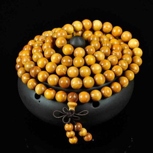 ブレスレット 男女兼用 黄金檀 108玉 数珠 念珠 天然木製 手磨き 上品 エスニック レトロ ファッション