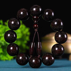 数珠 ブレスレット 男女兼用 天然木 血檀 小葉紫檀 高密度 沈水 高品質 手作り 金星 20mm玉 12珠 腕輪念珠 パワーストーン 厄除け お守り