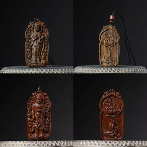 ペンダント 仏像 木彫り 沈香木 ダラガン 立ち姿 全身 如意観音像 大日如来像 精巧 手彫り 高級感 インテリア リビング 書斎 オフィス 仏間 開運 縁起物 飾り物 オブジェ