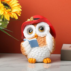 置物 フクロウ ガーデン 庭園 屋外 屋内 オフィス デスク 卓上 玄関 リビング 樹脂製 アニマルモチーフ 田園風 かわいい おしゃれ インテリア雑貨