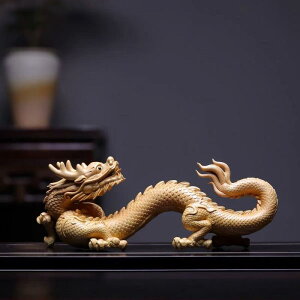 置物 黄楊木 無垢材 彫刻 昇り龍 十二支 インテリア 室内装飾 リビング 玄関 書斎 和室 オブジェ 縁起物 開運 精巧 天然木製 手作り 美術品 新中式 モダン