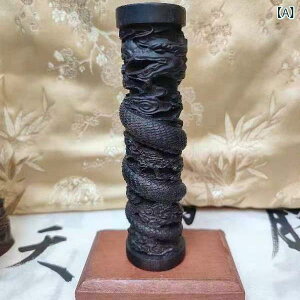 置物 インドネシア ダラガン 黒檀 無垢材 昇り龍 彫刻 オブジェ 手持ち飾り リビング 書斎 玄関 インテリア 新中式 家庭用装飾品 美術工芸品 高級感